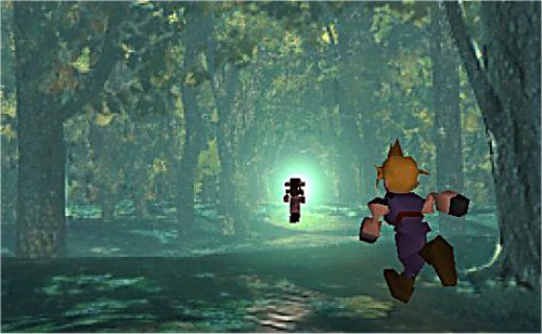 Cloud and Aerith in Sleeping Forest